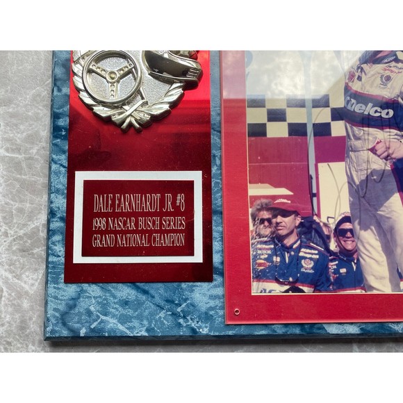 DALE EARNHARDT JR 1998 SIGNED 1ST GRAND NATIONAL PLAQUE WITH AUTHENTICATION - Picture 7 of 10